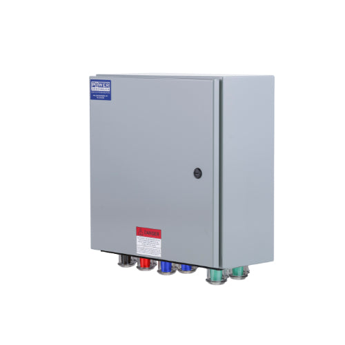 Power Assemblies Camlock Con Box, Bottom 90°, Double Set Screw, 800 Amps, 208 Volts, Female, Blk/Red/Blu/Grn