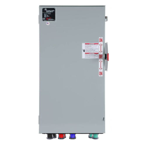 Power Assemblies Cam Lock Connection Switch 800A, Double-Throw, Non-Fusible, No Neutral, Cams to Source, 208V