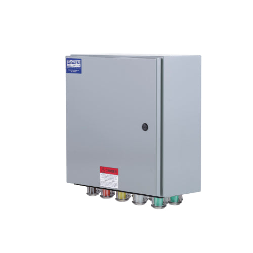 Power Assemblies Camlock Con Box, Bottom 90°, Double Set Screw, 800 Amps, 277/480 Volts, Female, Brn/Org/Yel/Wht/Grn