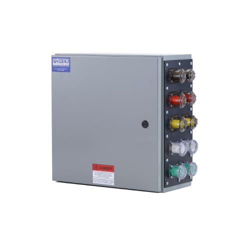 Power Assemblies Camlock Con Box, Right 90°, Threaded Post, 800 Amps, 277/480 Volts, Female, Brn/Org/Yel/Wht/Grn