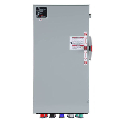 Power Assemblies Cam Lock Connection Switch 800A, Double-Throw, Non-Fusible, Non-Switched Neutral, Cams to Source, 347/600V