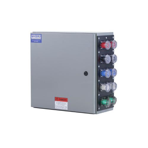 Power Assemblies Camlock Con Box, Right 90°, Double Set Screw, 800 Amps, 347/600 Volts, Male, Red/Blk/Blu/Wht/Grn