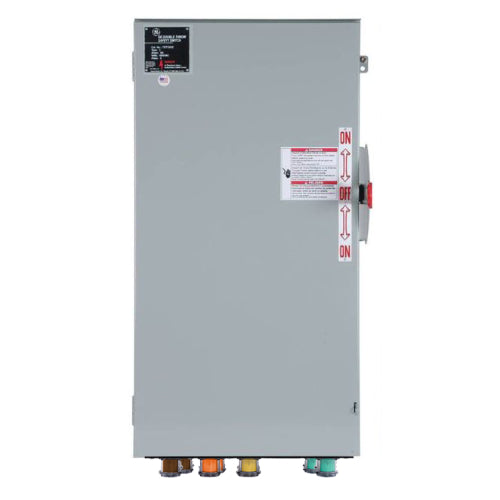 Power Assemblies Cam Lock Connection Switch 800A, Double-Throw, Non-Fusible, No Neutral, Cams to Source, 480V