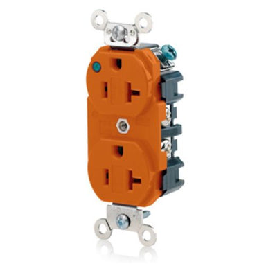 Leviton Duplex Recept Outlet,NEMA5-15R,2P3W,125V,Power Indicator