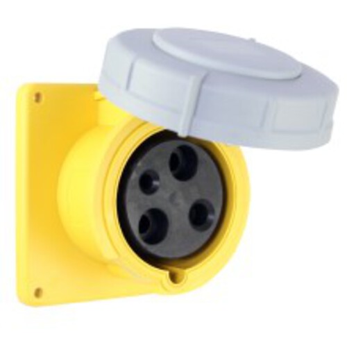 Arrow Hart Receptacle Pin&Sleeve 30A 125V 2P3W White  Yellow
