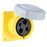 Arrow Hart Receptacle Pin&Sleeve 30A 125V 2P3W White  Yellow