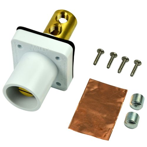 Marinco CL Series Panel Mount (400A/600V)#2-2/0 AWG Male - White (B)