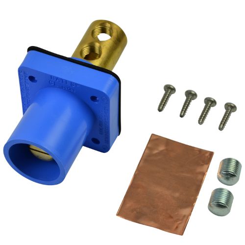 Marinco CL Series Panel Mount (400A/600V)#2-2/0 AWG Male - Blue (D)
