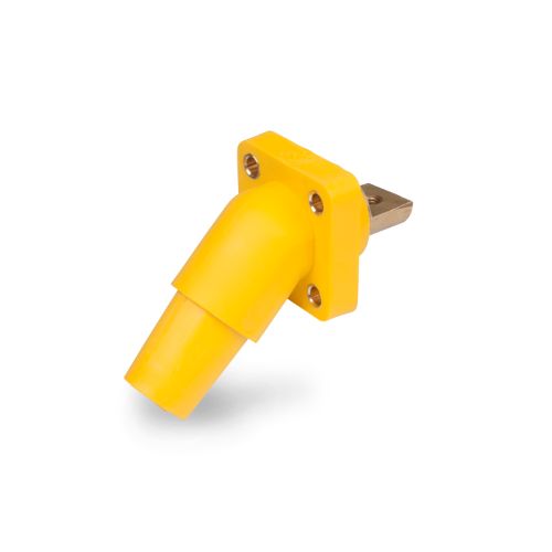 Marinco CLS 45 Deg Receptacle  Panel Mount (400A/600V)Bus Bar;Fem-YL