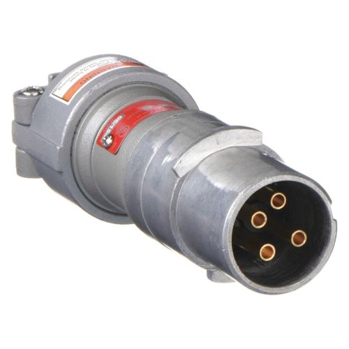 Appleton CPH3034BC Pin and Sleeve Plug, 600V, 30A, 4P, 3W