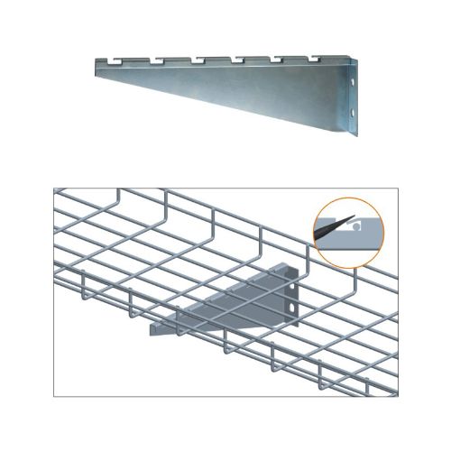 Quest Manufacturing V Wall Bracket for 6" cable wire mesh trays