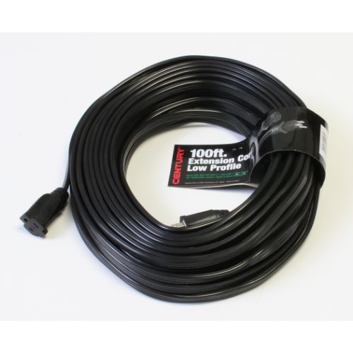 Century Wire And Cable 100' 12/3 SPT-3 Low Profile Extension Cord Black/Black