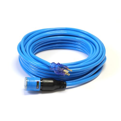 Century Wire And Cable 100' 12/3 SJTW Pro Lock Extension Cord Blue