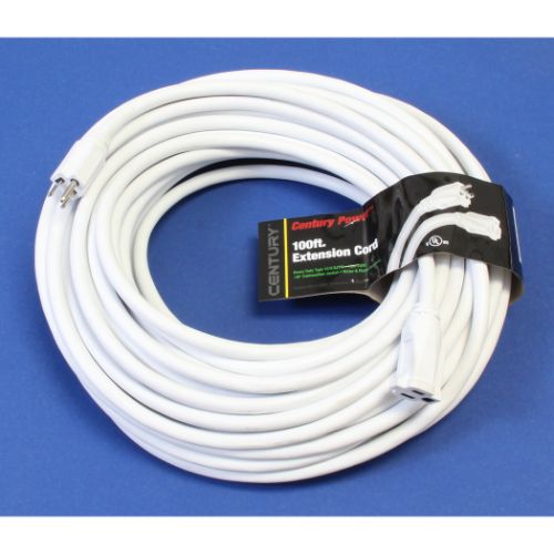 Century Wire And Cable 100' 12/3 SJTW Pro Classic Extension Cord White