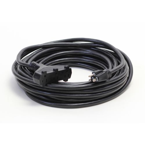 Century Wire And Cable 50' 12/3 SJTW Pro Classic Tri Tap Extension Cord Black