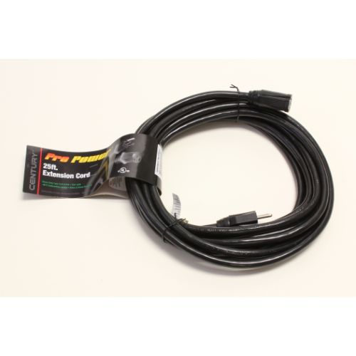 Century Wire And Cable 25' 12/3 SJTW Pro Classic Extension Cord Black