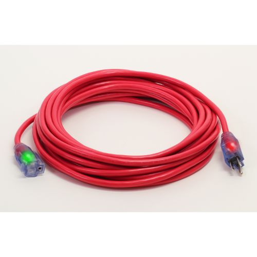 Century Wire And Cable 100' 14/3 SJTW Pro Glo Extension Cord Red