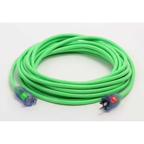 Century Wire And Cable 100' 12/3 SJTW Pro Glo Extension Cord Green