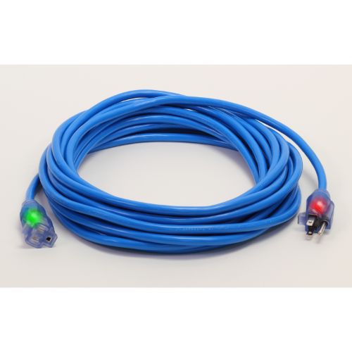 Century Wire And Cable 50' 12/3 SJTW Pro Glo Extension Cord Blue