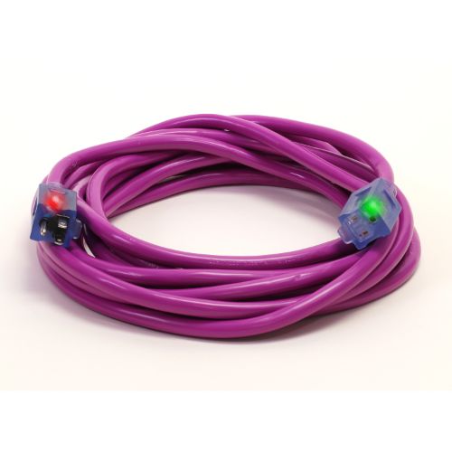 Century Wire And Cable 50' 12/3 SJTW Pro Glo Extension Cord Purple
