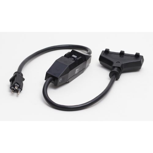 Century Wire And Cable 3' 12/3 SJTW Powertech GFCI Tri Tap Adapter Black