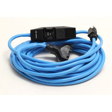 Blue PowerTech® 12/3 SJTW Triple Tap Extension Cord with Inline GFCI