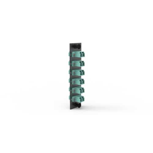 DMSI LC, 50um OM3/4,  6 Duplex Adapters, Aqua DMAPC-06G31