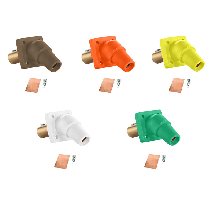 45-Degree 277/480V Female Double Set Screw Panel Mount Connectors Portable Power Package