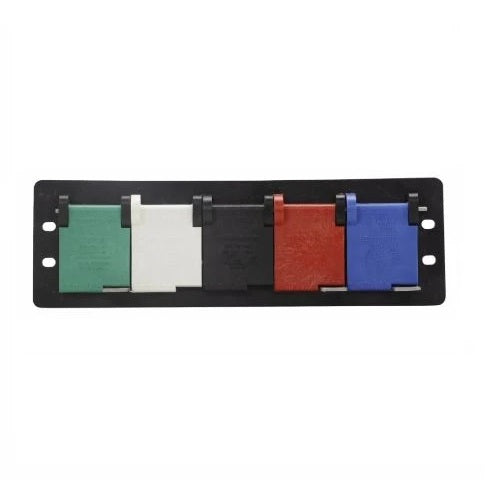 E0200 Female 5 Posi Panel Green White Black Red Blue