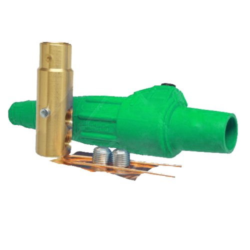 400A,Inline Connector,Double Set Screw,600V,GN,Female,#2-2/0