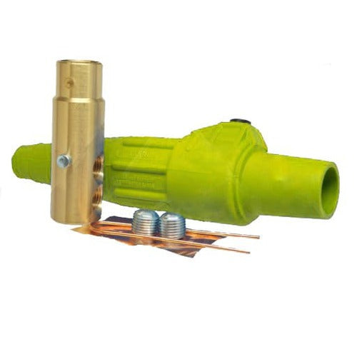 Cooper Crouse - Hinds 400A, Inline Connector, Double Set Screw, 600V,F, 2/0-4/0,YL