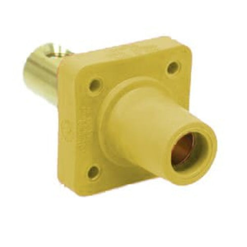 Cooper Crouse - Hinds Panel Mount Cam-Lok Double-Set Screw - Yellow, Female