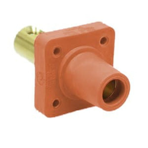 Cooper Crouse - Hinds Panel Mount Cam-Lok Double-Set Screw - Orange, Female