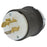 Hubbell 125 VAC Black, White Industrial Locking Device