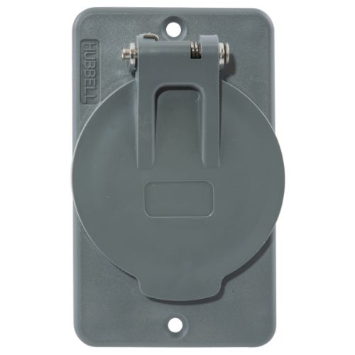 Outlet Box Cover, 1.39" Diameter Receptacle, UL Type 3R, HBL3057