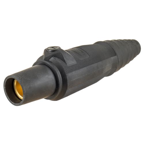 Hubbell Wiring Device-Kellems Series 16 Single Pole 400Amp DSS Inline Plug, Female - Black Wire Connectors