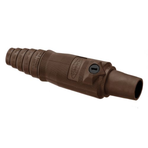 Hubbell Wiring Device-Kellems Series 16 Single Pole 400Amp DSS Inline Plug, Female - Brown Wire Connectors