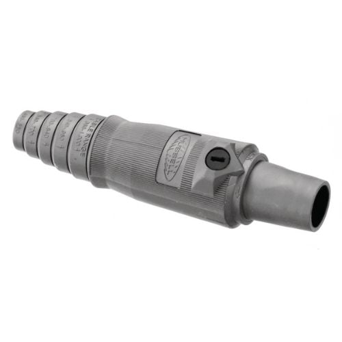 Hubbell Wiring Device-Kellems Series 16 Single Pole 400Amp DSS Inline Plug, Female - Gray Wire Connectors