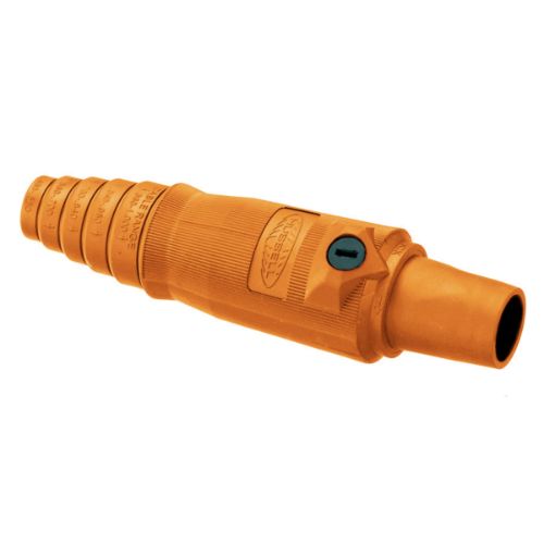 Hubbell Wiring Device-Kellems Series 16 Single Pole 400Amp DSS Inline Plug, Female - Orange Wire Connectors