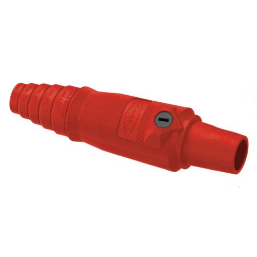 Hubbell Wiring Device-Kellems Series 16 Single Pole 400Amp DSS Inline Plug, Female - Red Wire Connectors