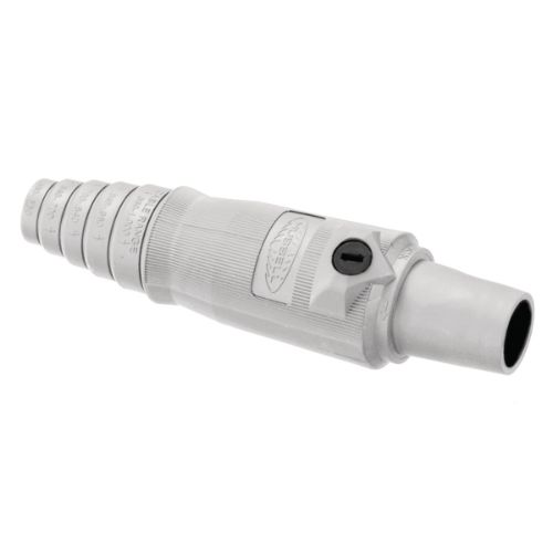 Hubbell Wiring Device-Kellems Series 16 Single Pole 400Amp DSS Inline Plug, Female - White Wire Connectors