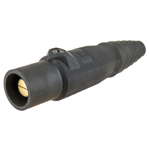 Hubbell Wiring Device-Kellems Series 16 Single Pole 400Amp DSS Inline Plug, Male - Black Wire Connectors