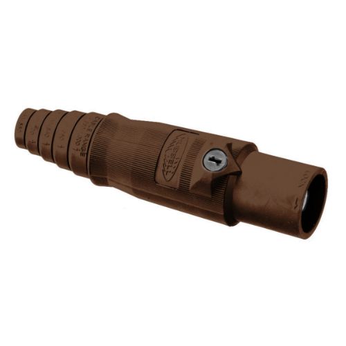Hubbell Wiring Device-Kellems Series 16 Single Pole 400Amp DSS Inline Plug, Male - Brown Wire Connectors