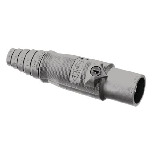 Hubbell Wiring Device-Kellems Series 16 Single Pole 400Amp DSS Inline Plug, Male - Gray Wire Connectors