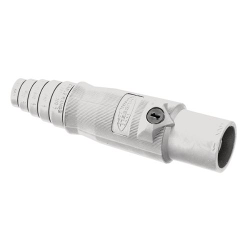 Hubbell Wiring Device-Kellems Series 16 Single Pole 400Amp DSS Inline Plug, Male - White Wire Connectors