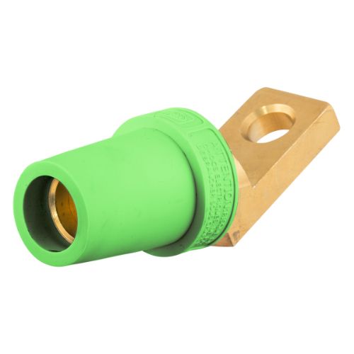 Hubbell Wiring Device-Kellems HBLFOAGN Series 16 Offset Straight Style Angled Terminal,Female-Green