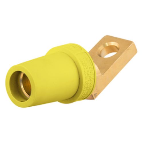 Hubbell Wiring Device-Kellems HBLFOAY Series 16 Offset Straight Style Angled Terminal,Female-Yellw