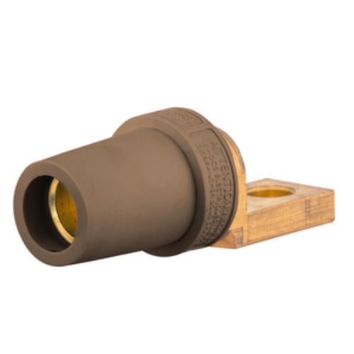 Hubbell Wiring Device-Kellems HBLFOSBN Series 16 Offset Straight Style Devices, Female - Brown
