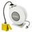 Industrial Power Cord Reel, Portable duplex outlet box, Gray, 15A, HBLI45143R15