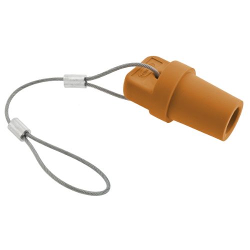 Hubbell Wiring Device-Kellems Series 16 Single Pole Protective Caps, Male - Orange Wire Connectors